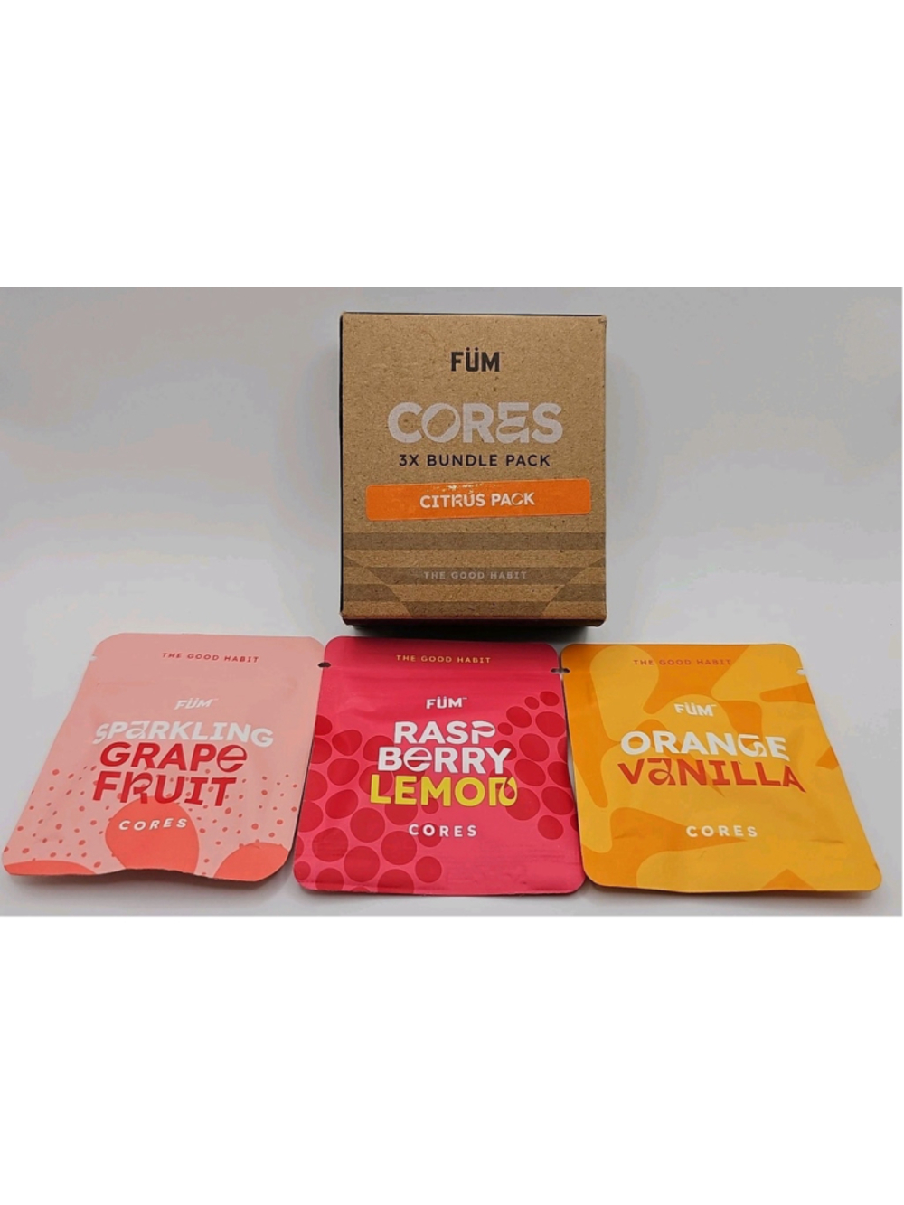 3x Bundle Pack Citrus Fum Diffusive Device Flavored Air Stop Smoking 9 Cores